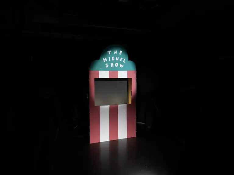 Puppet box on set