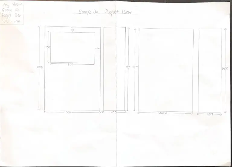 Puppet box tech drawing